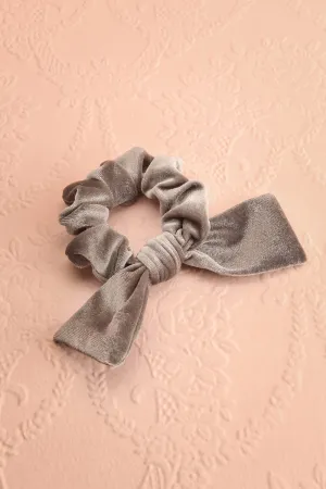 Rouma Grey | Velvet Hair Scrunchie