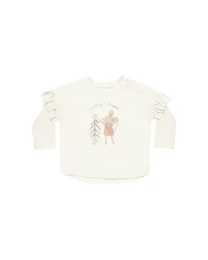 Ruffle Long Sleeve Tee || Mouse