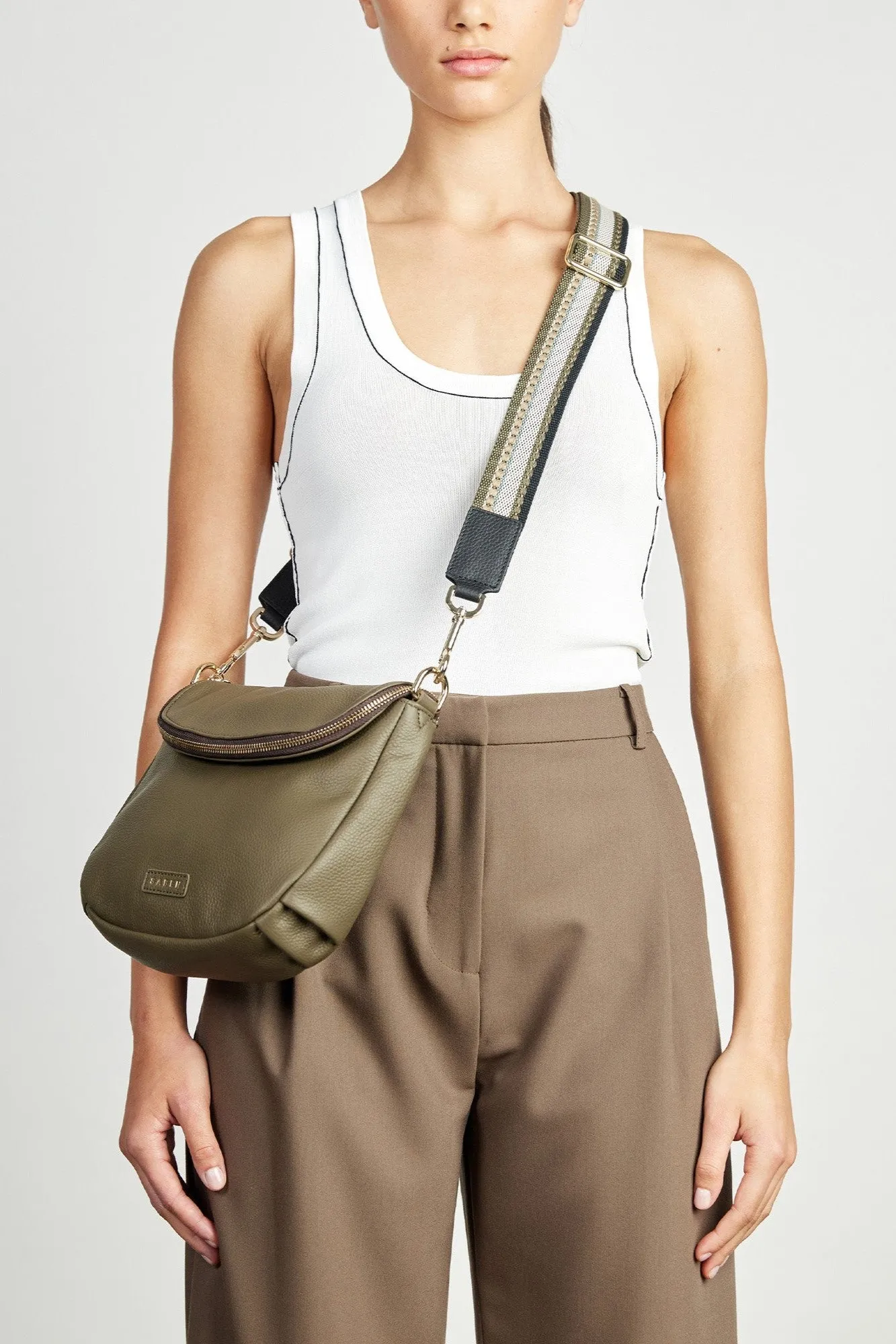 Saben Feature Strap Webbing Multi Rosemary