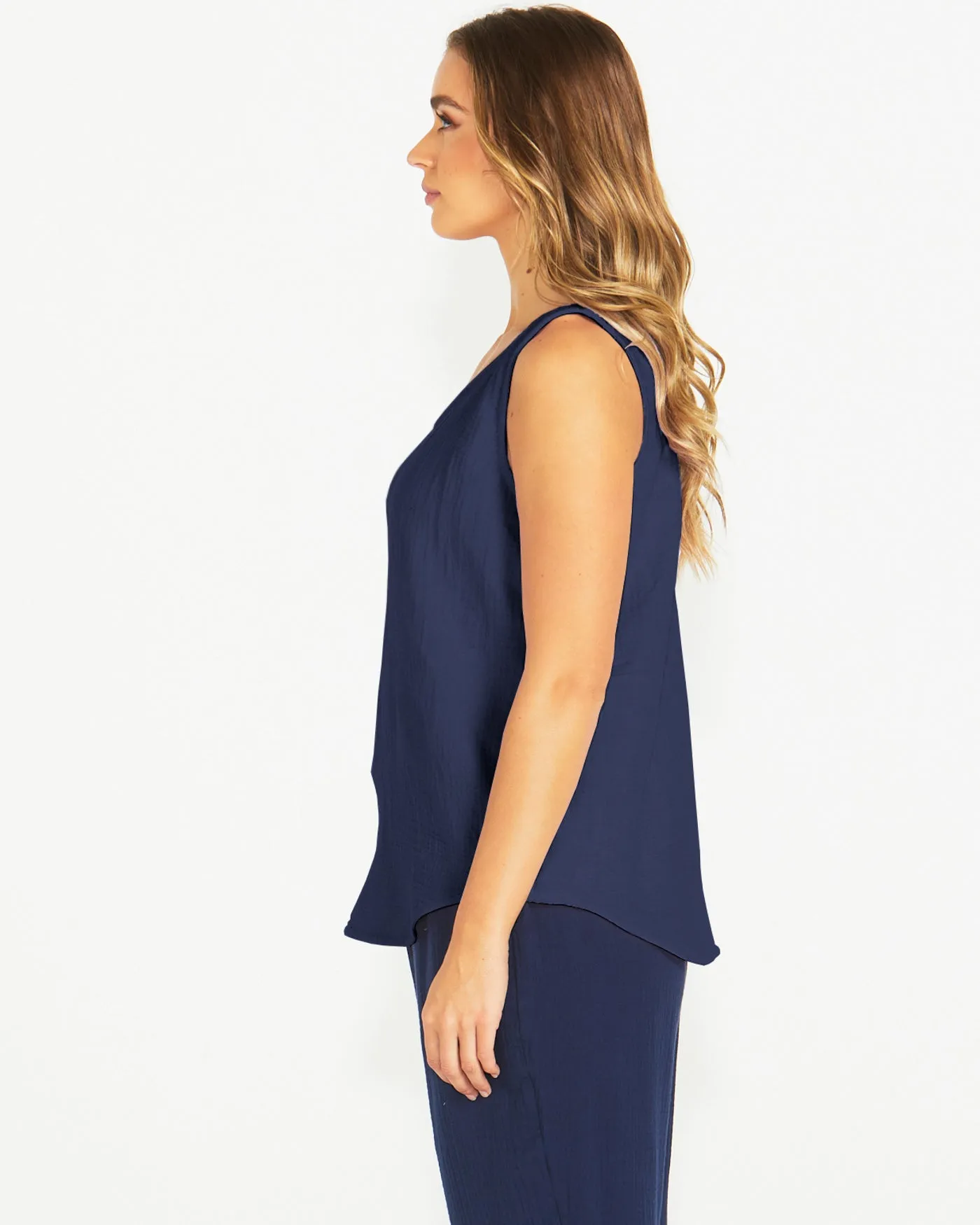 Sass Henny Tank Navy