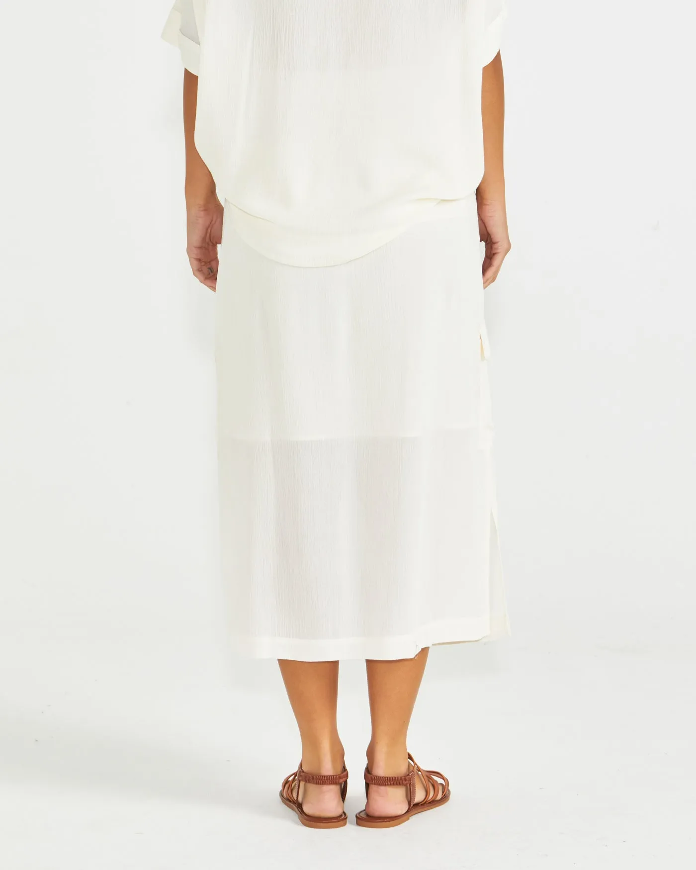 Sass Raya Cargo Skirt Cream