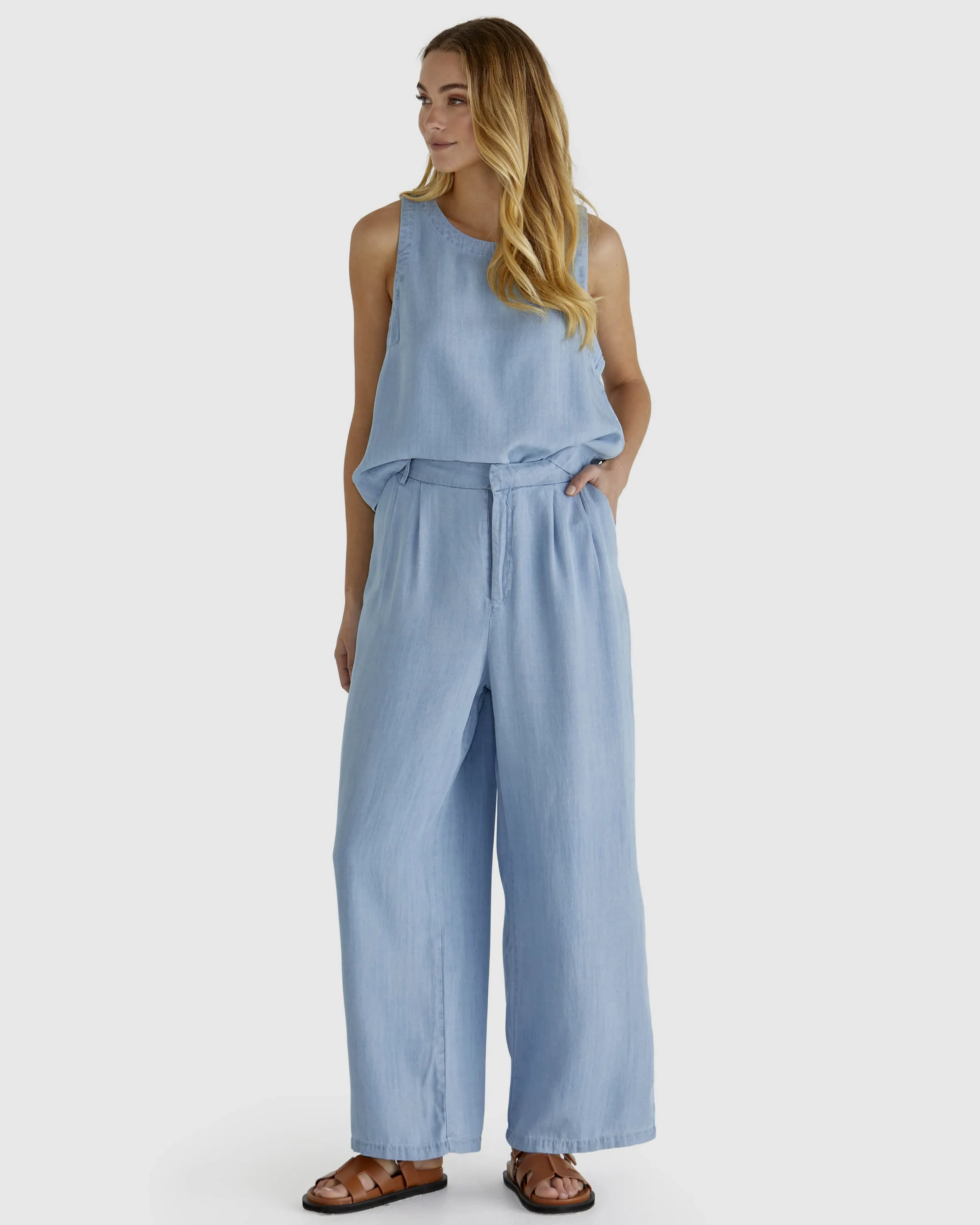 Sass Rye Tank Chambray