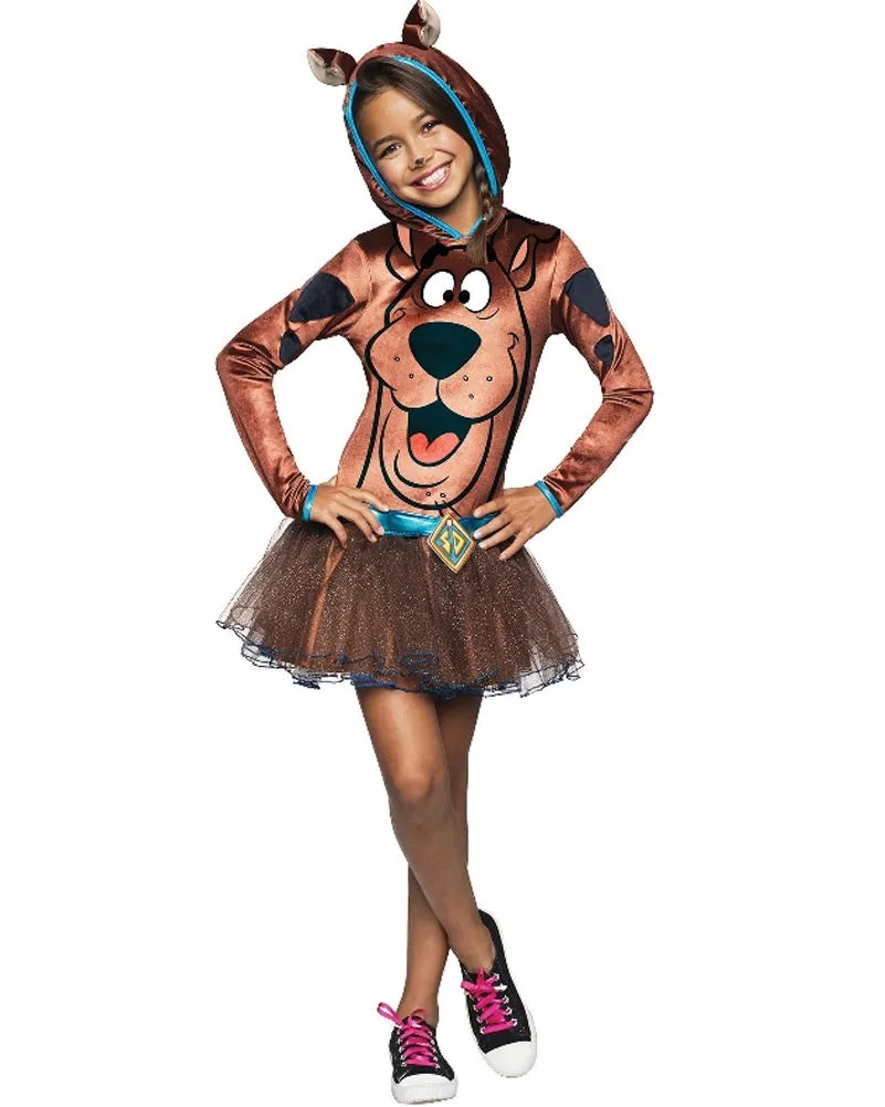 Scooby Doo Hooded Tutu Dress Girls Costume