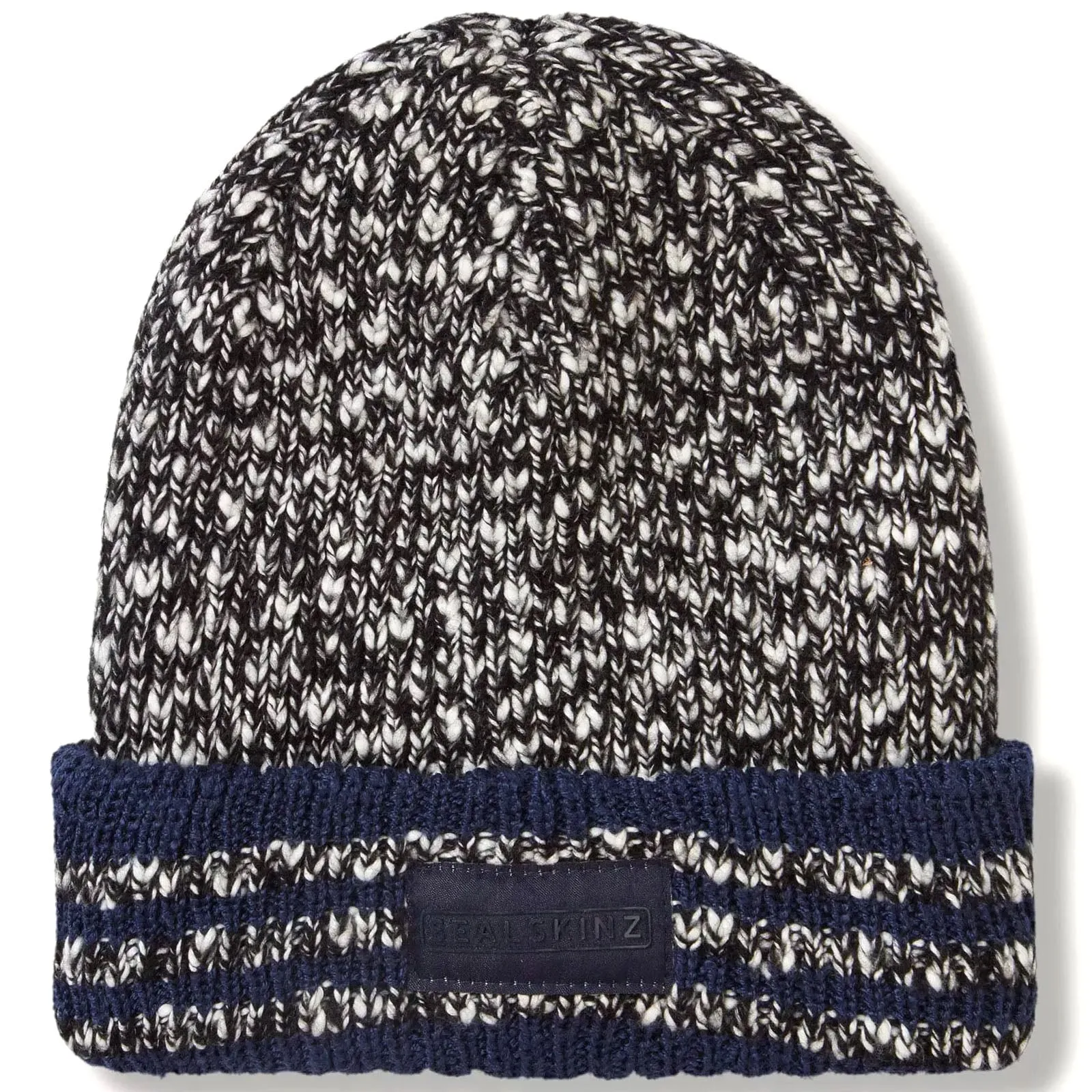 Sealskinz Horsey Waterproof Twisted Yarn Beanie - Black/White/Navy