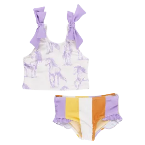 Shelly Tankini Lavender Horses