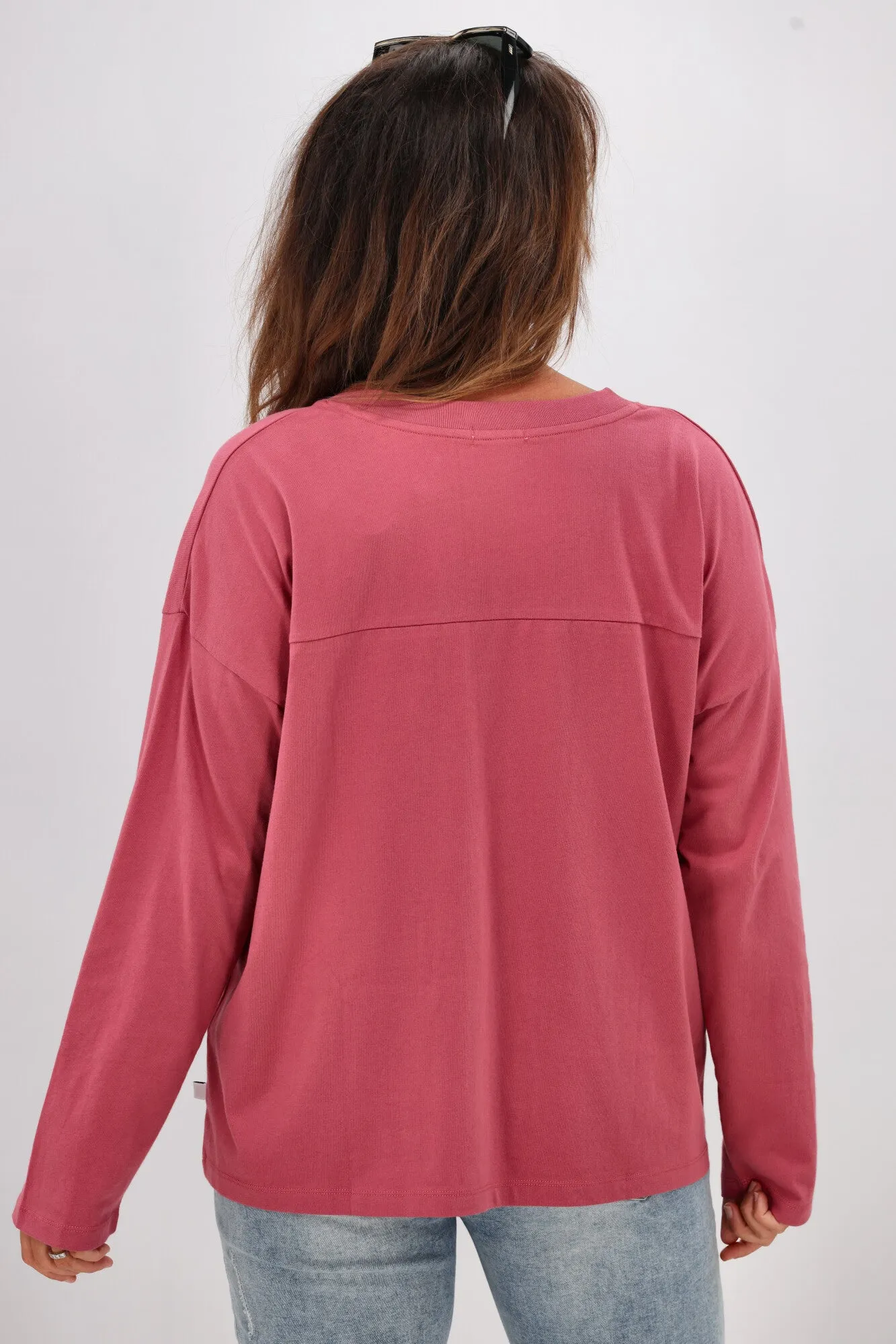 Shine On Essentials Long Sleeve Dusty Rose