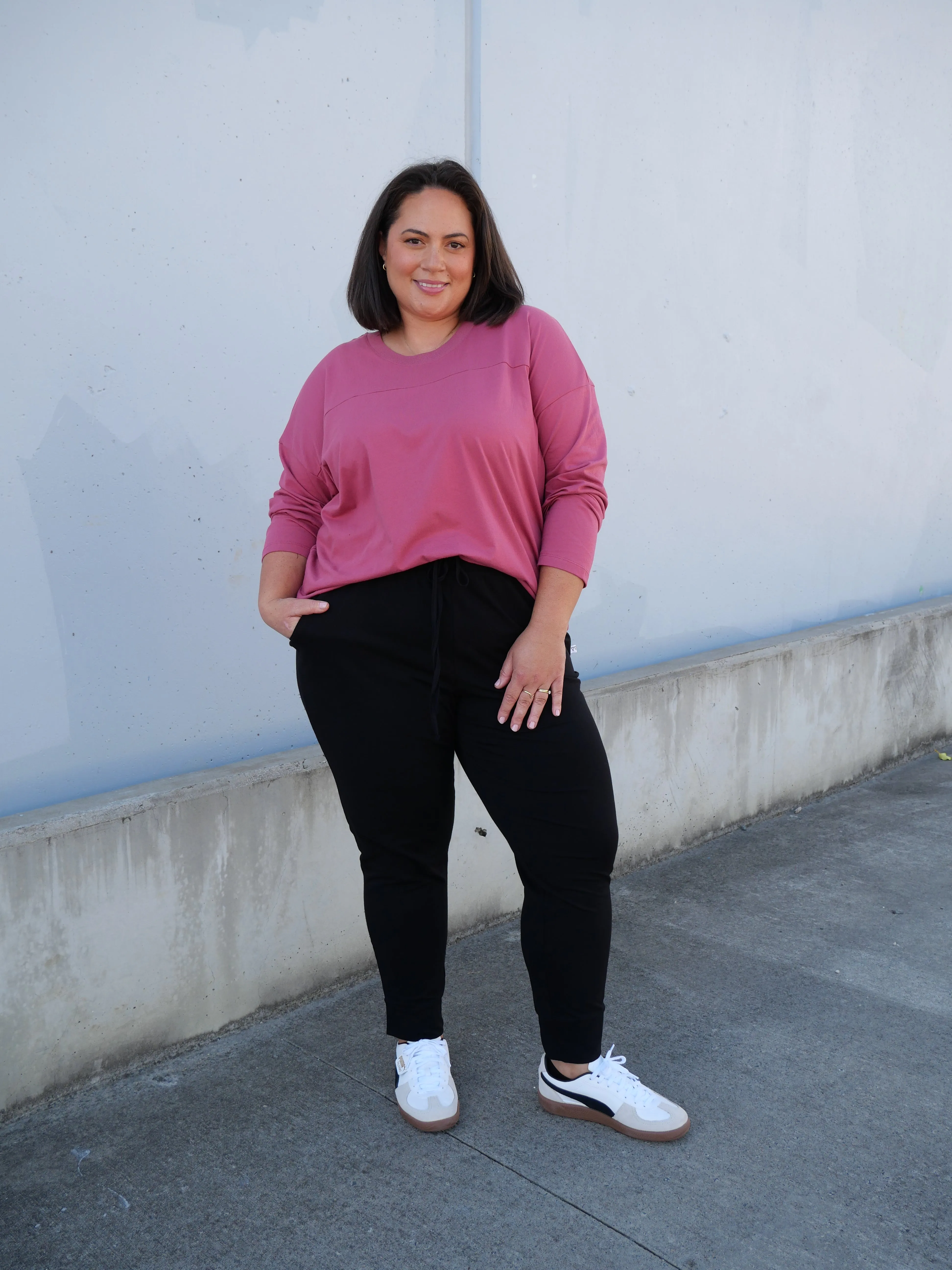 Shine On Essentials Long Sleeve Dusty Rose