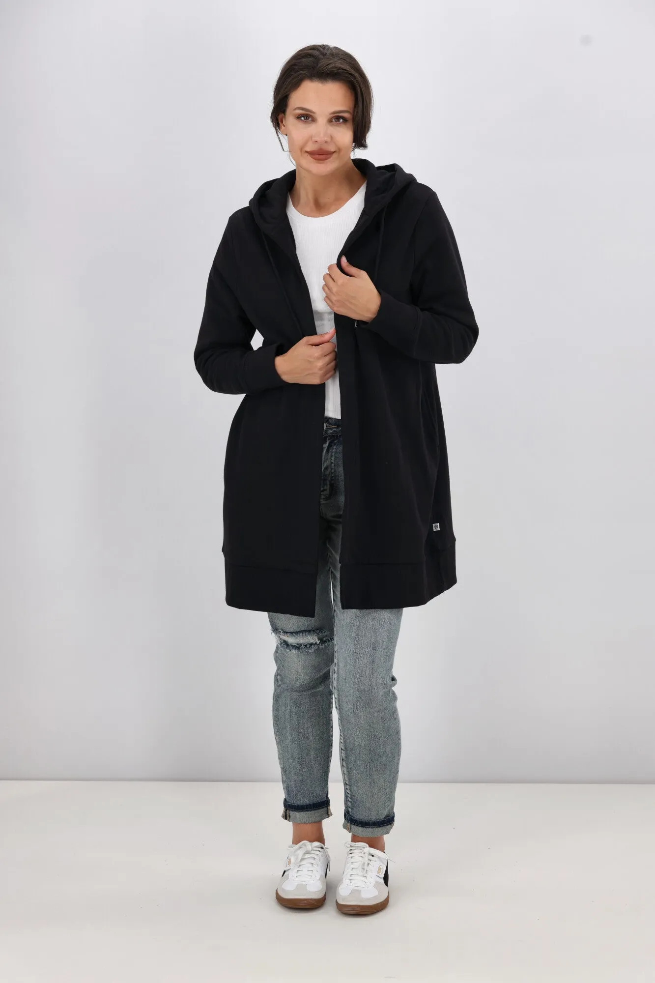 Shine On Essentials Longline Hoody Black