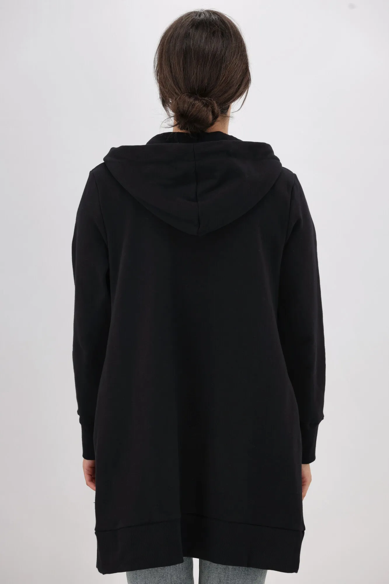 Shine On Essentials Longline Hoody Black