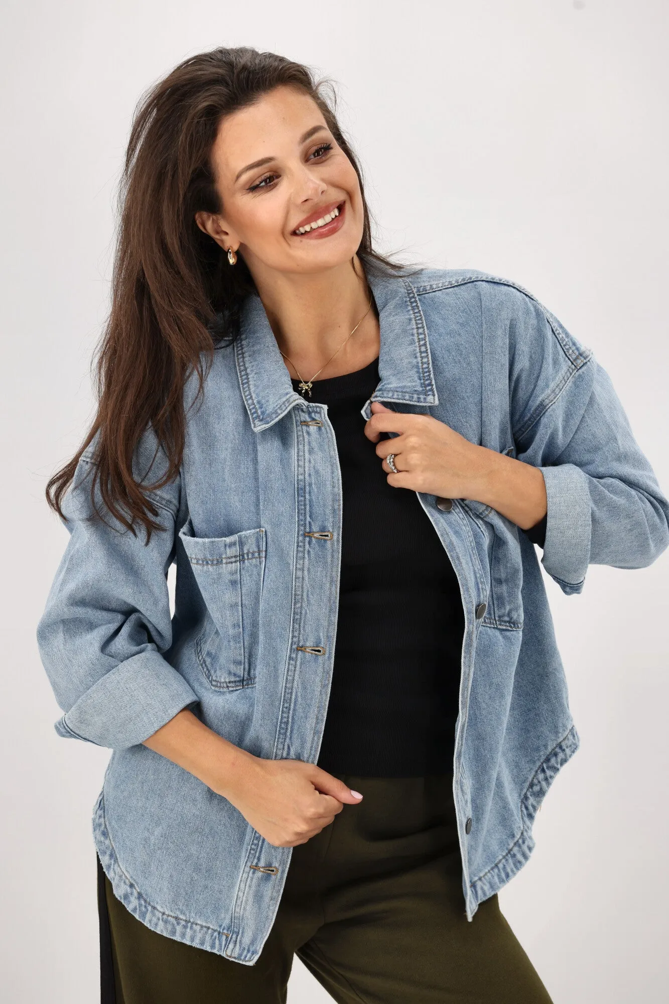 Shine On Essentials Rib Long Sleeve Black