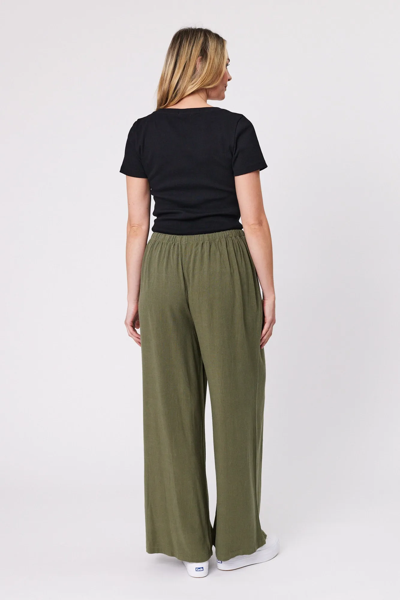 Shine On Essentials Woven Pant Khaki