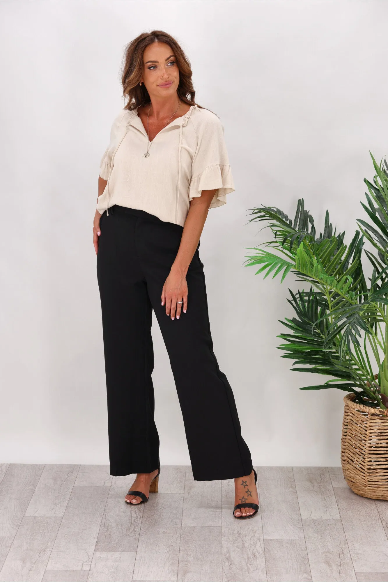 Shine On Label Alivia Tailored Pants Black