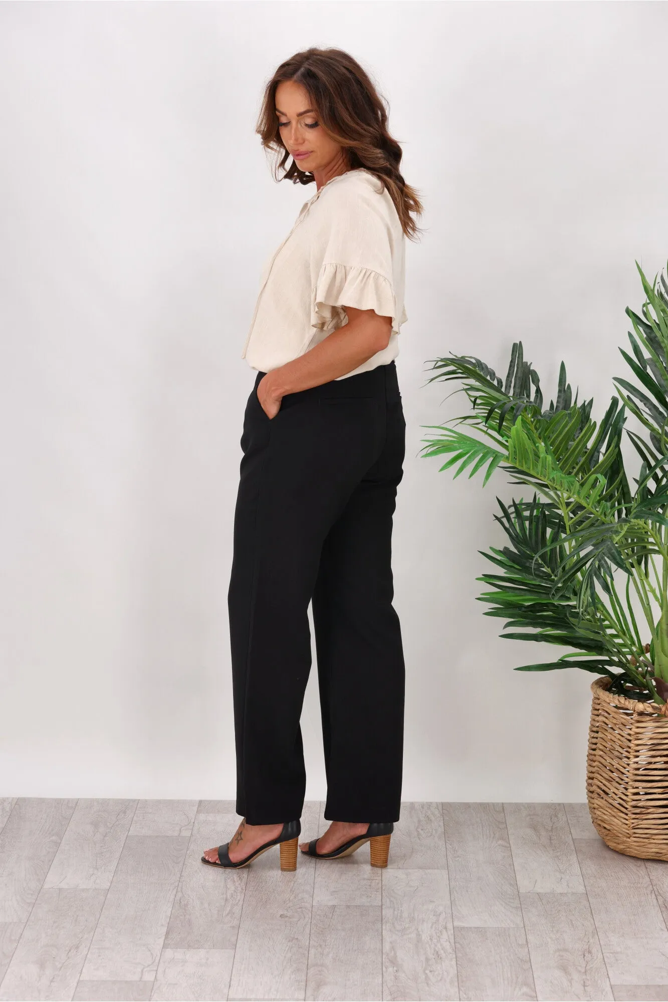 Shine On Label Alivia Tailored Pants Black