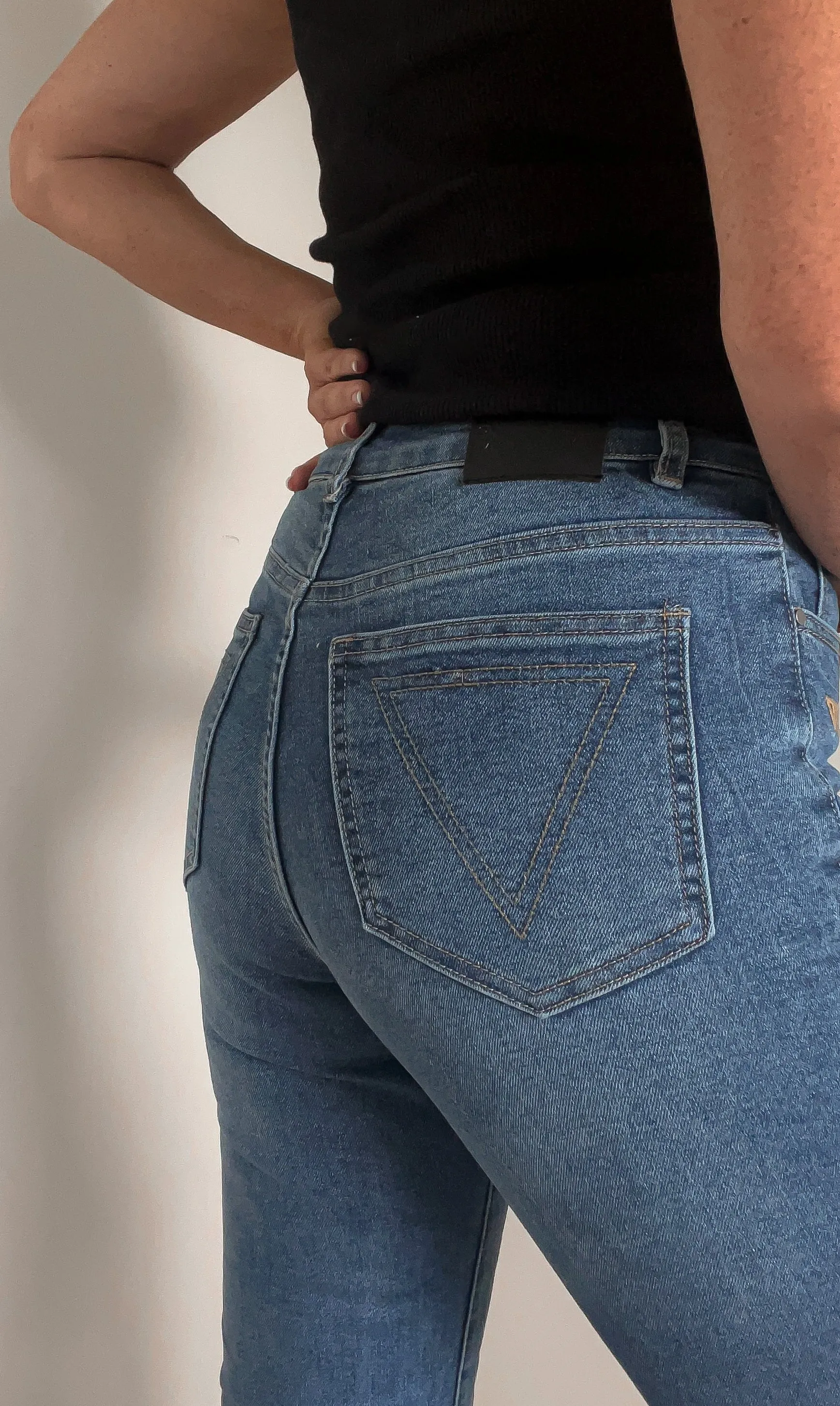 Shine On Label Braxton Flare Jean Indigo