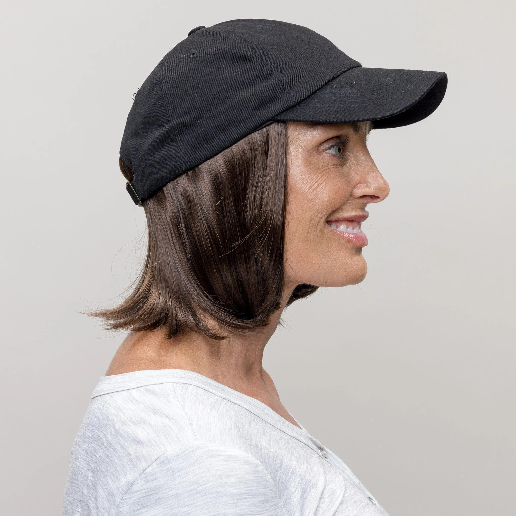 Shorty Wig with Black Hat