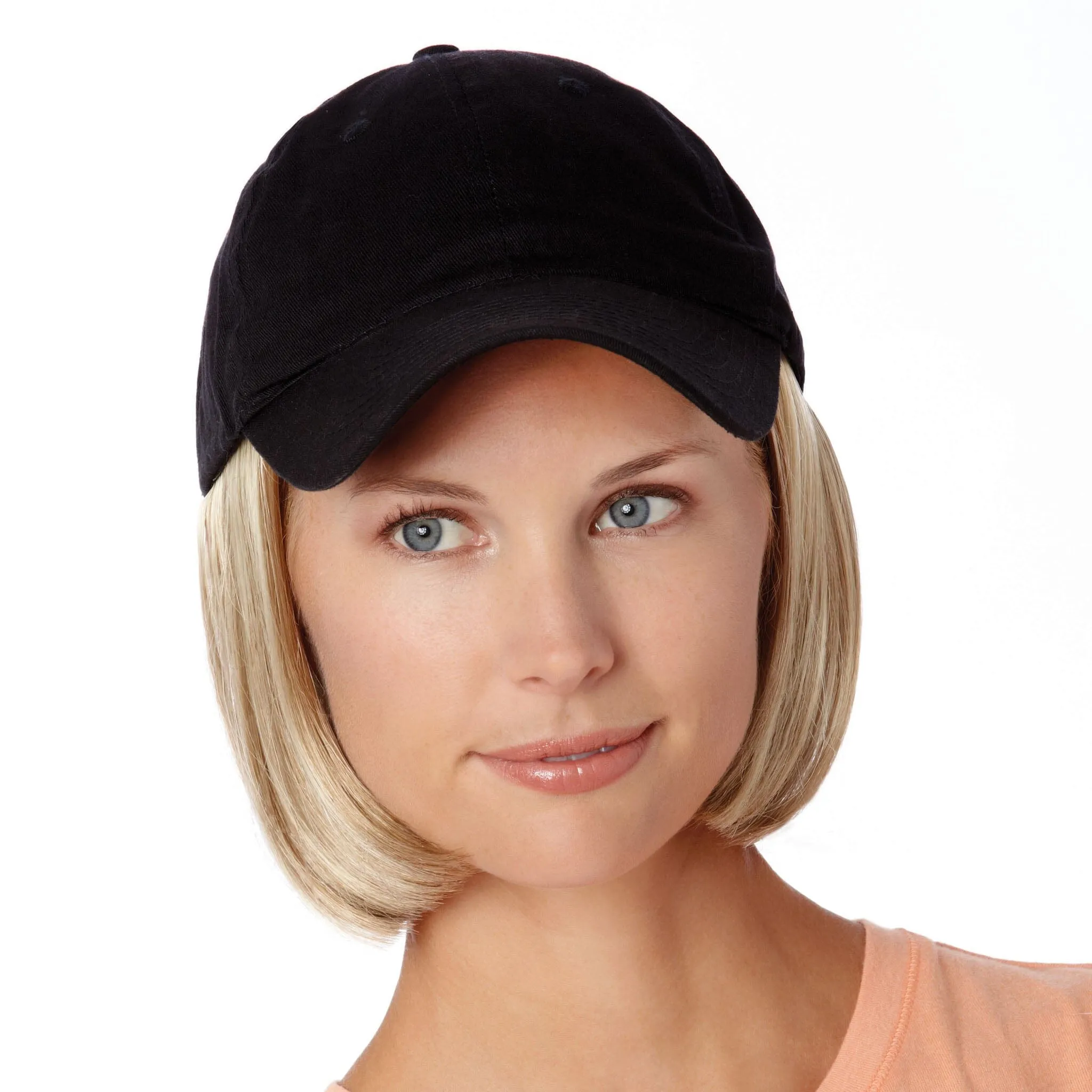 Shorty Wig with Black Hat