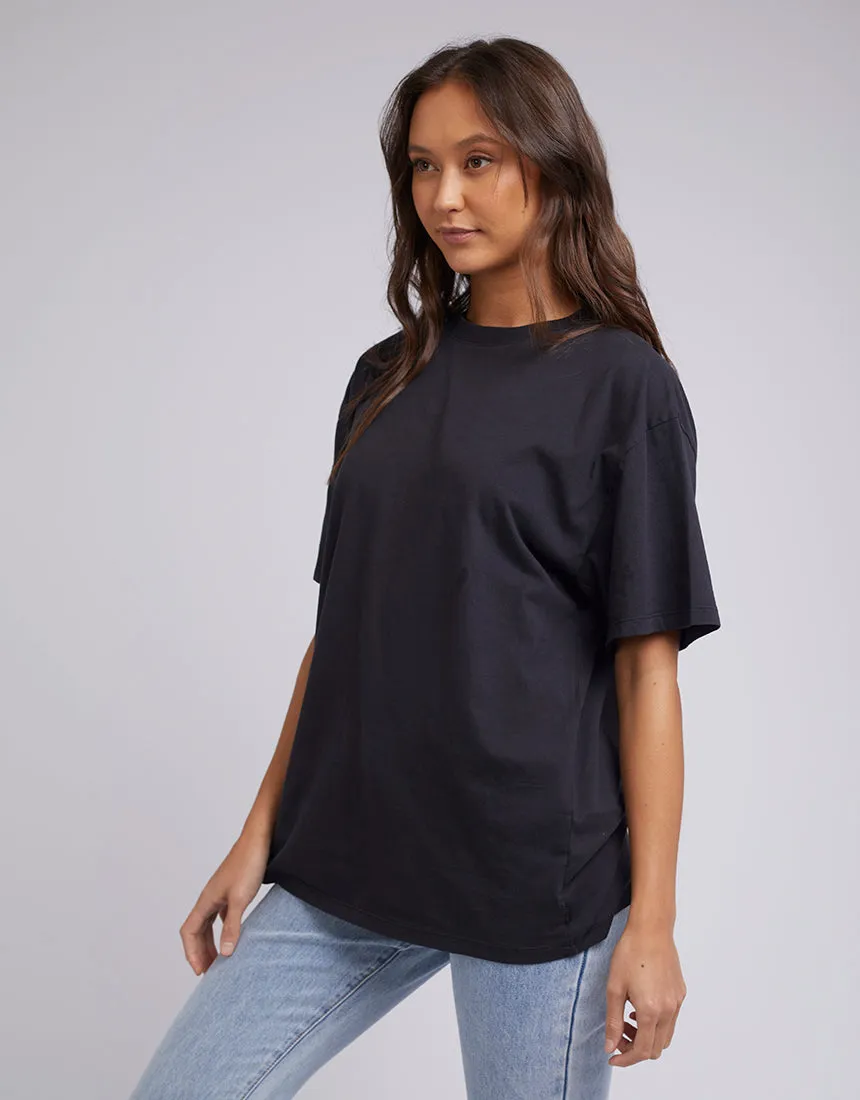 Silent Theory Basic Oversized Tee Washed Black