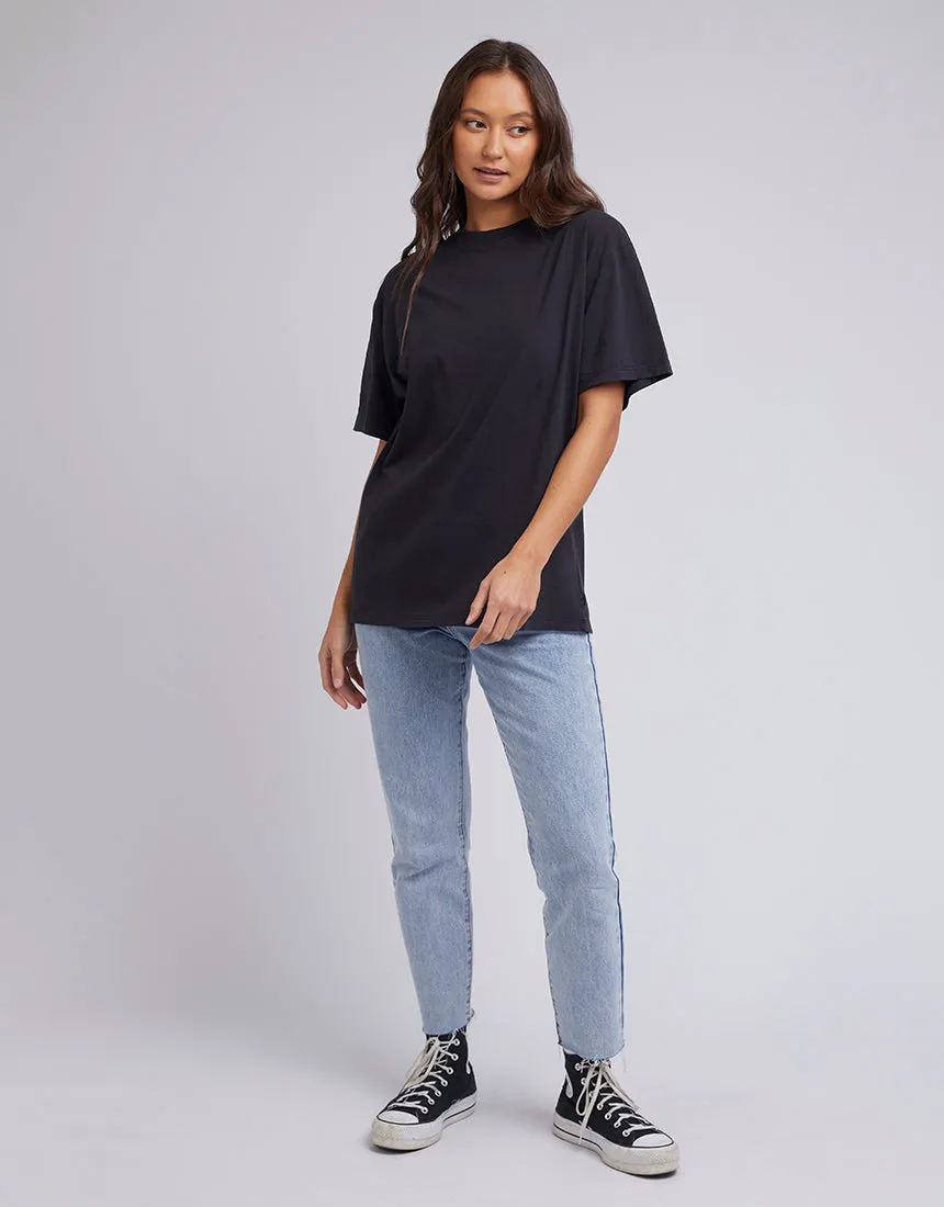 Silent Theory Basic Oversized Tee Washed Black