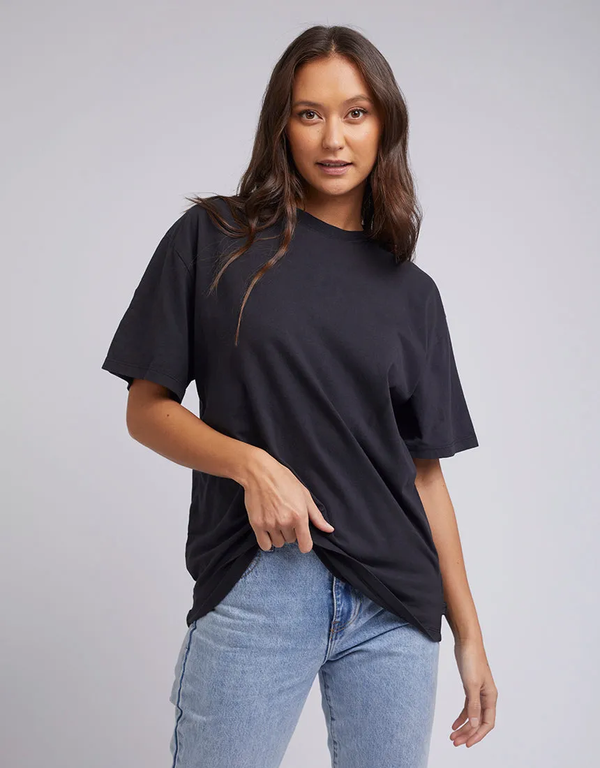 Silent Theory Basic Oversized Tee Washed Black