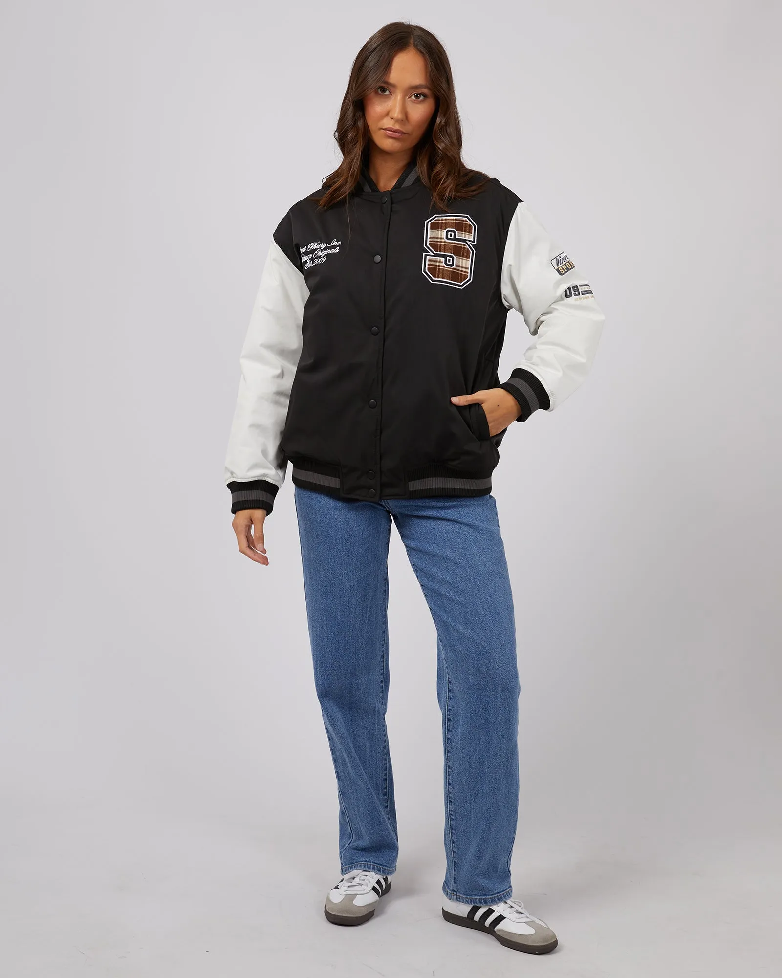 Silent Theory Varsity Jacket Black