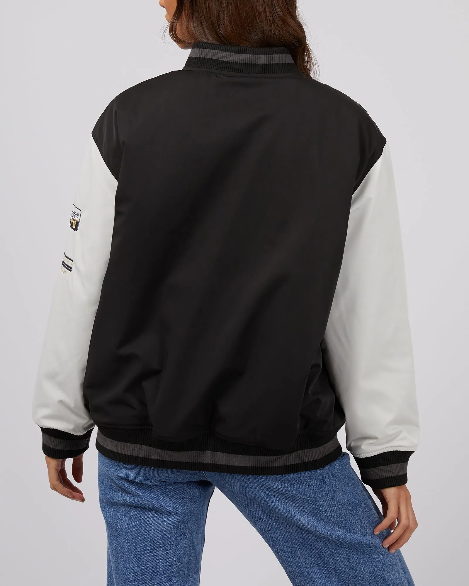 Silent Theory Varsity Jacket Black