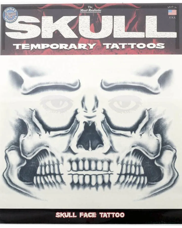 Skull Face Tattoo Transfer