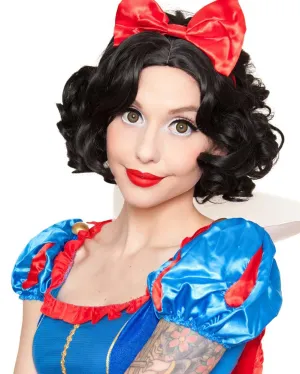 Snow Girl Premium Short Curly Black Wig
