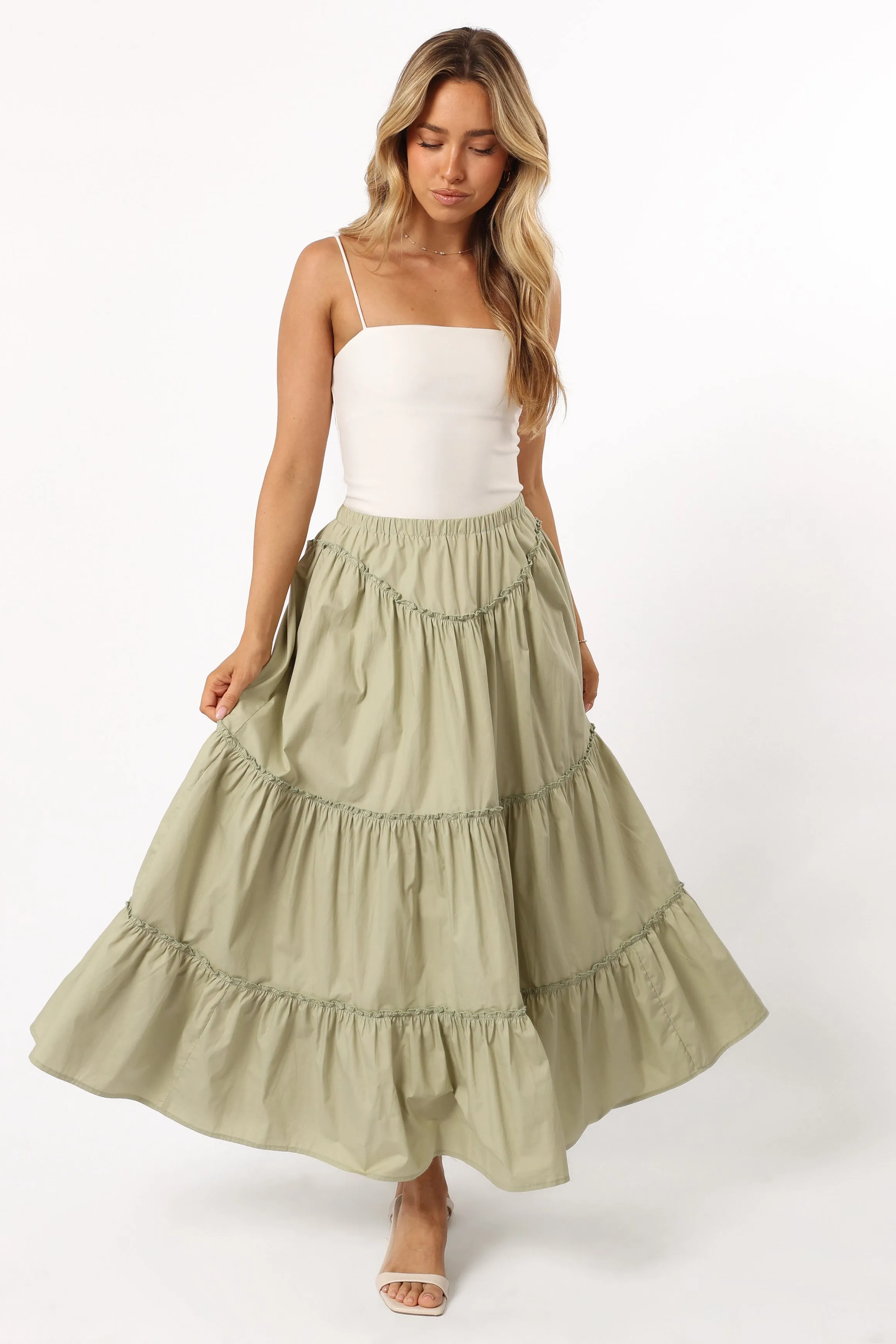 Somerset Midi Skirt - Pistachio