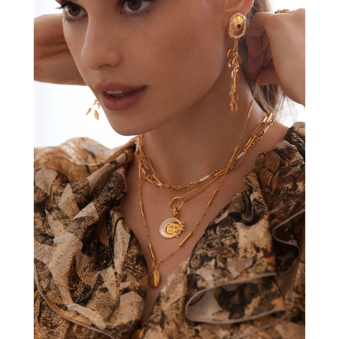Soru Hand Made 18ct Gold Plated Solid Silver Pellegrino Necklace