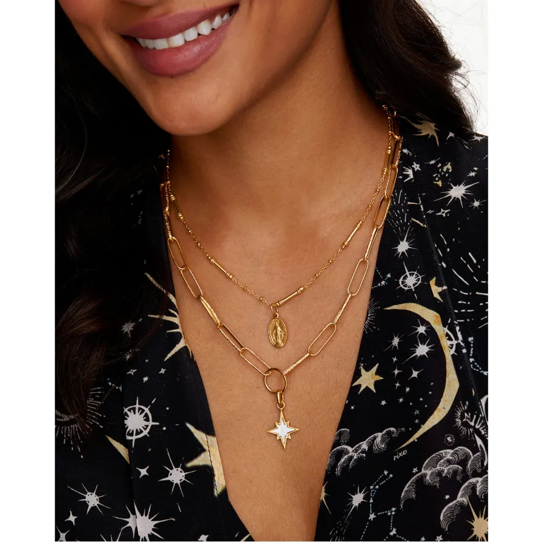 Soru Hand Made 18ct Gold Plated Solid Silver Pellegrino Necklace
