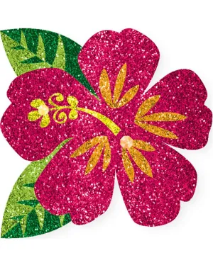 Summer Luau Hibiscus Glitter Body Jewellery