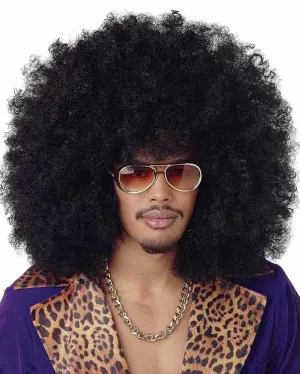 Super Jumbo Black Curly Wig