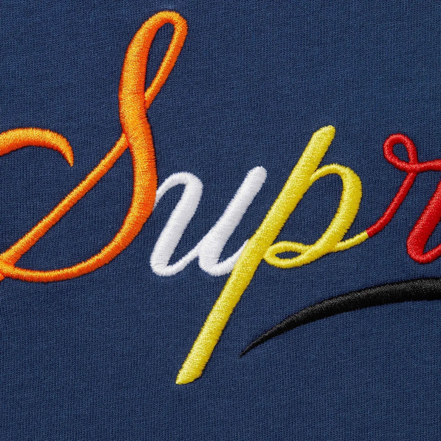 Supreme Navy Embroidered Logo T-Shirt