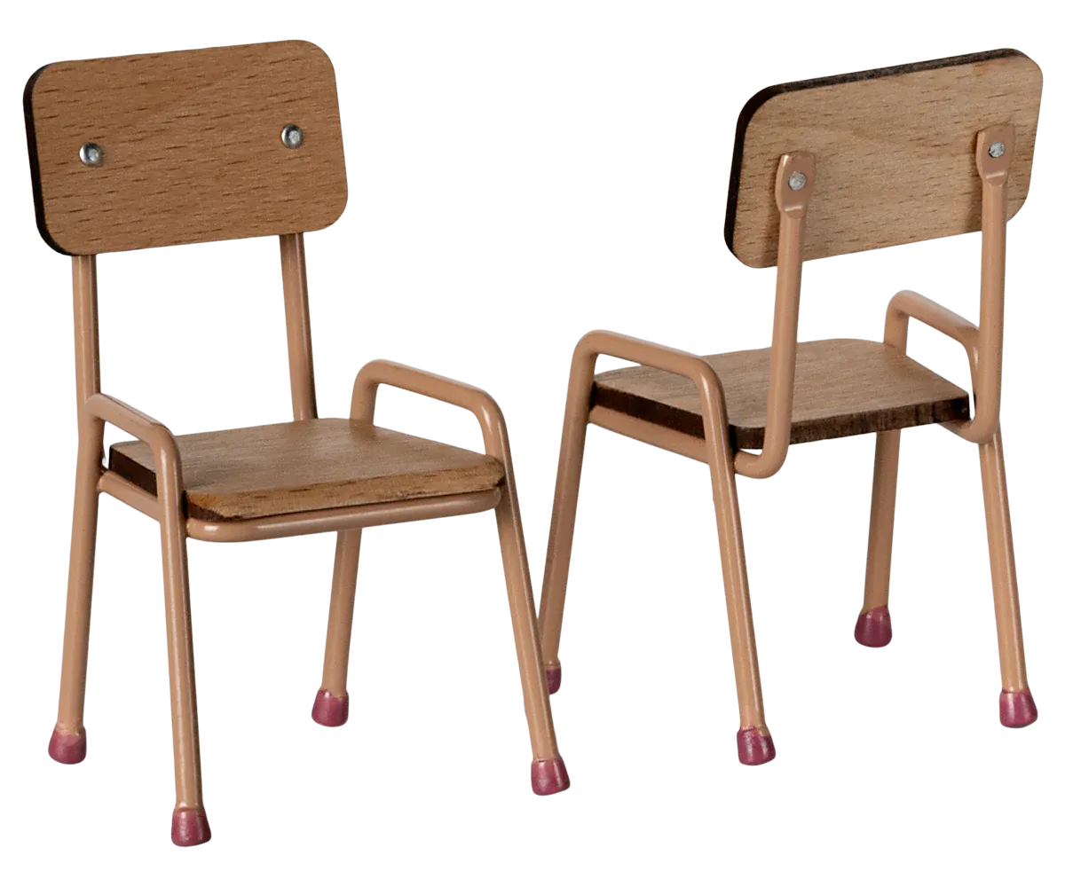 Table and chair set, Mouse - Dark powder