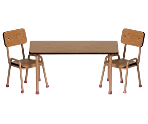 Table and chair set, Mouse - Dark powder