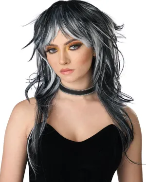 Tempting Tresses Black and White Wig