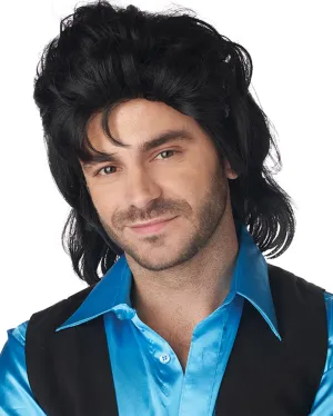 The Full House Black Mullet Wig
