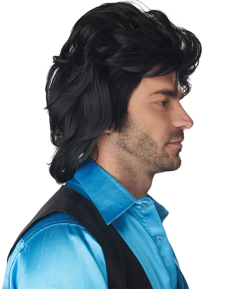 The Full House Black Mullet Wig