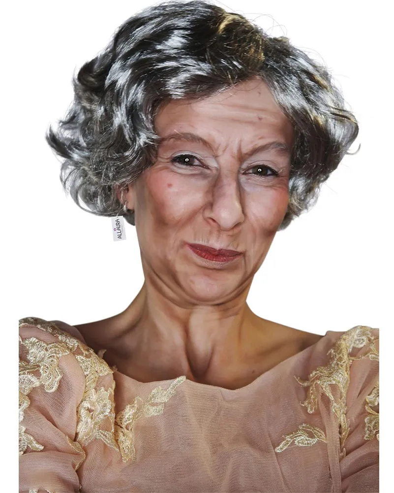 The Queen Short Grey Wig