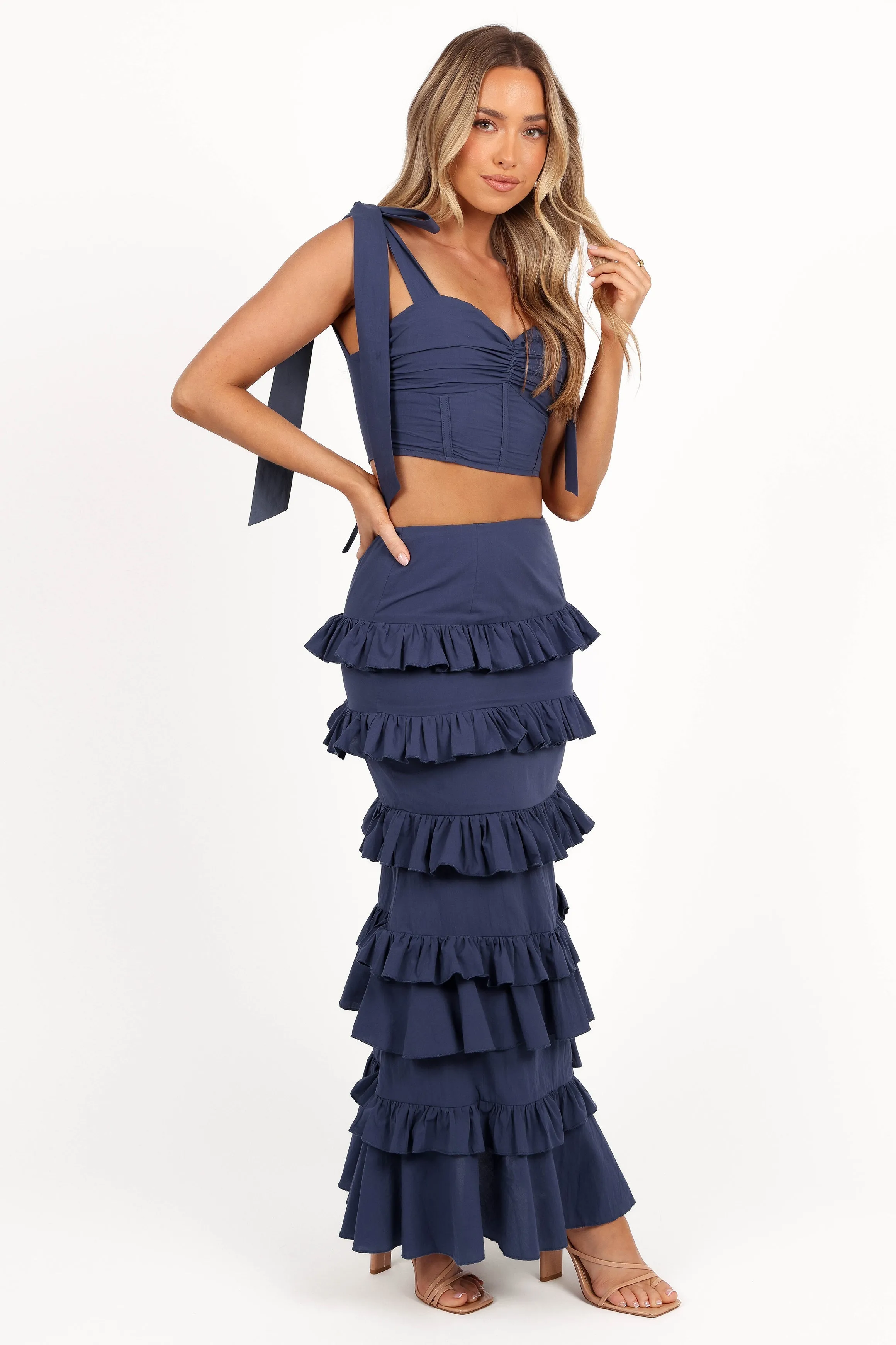 Tia Two Piece Set - Navy