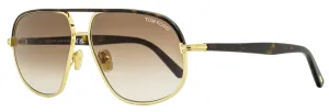 Tom Ford Men's Maxwell Sunglasses TF1019 30F Havana/Gold 59mm