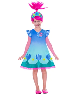 Trolls 2 Poppy Dress and Wig Girls Costume