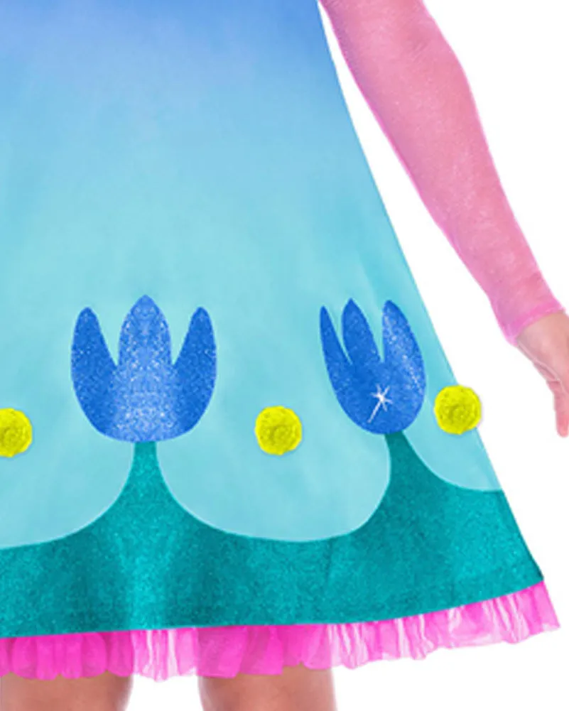 Trolls 2 Poppy Dress and Wig Girls Costume