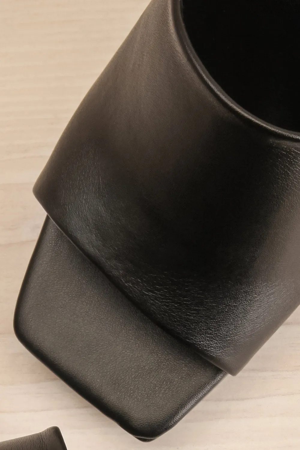 Tucana Black | Heeled Mules