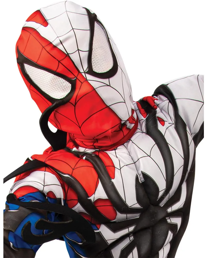 Venomised Spiderman Boys Deluxe Costume