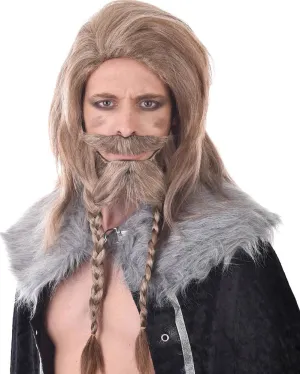 Viking Long Ash Blonde Wig and Beard