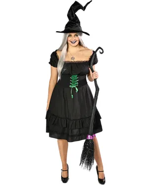 Vintage Victorian Black Corset Womens Dress