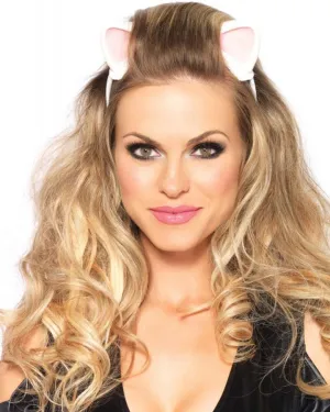 White Kitty Latex Ear Headband