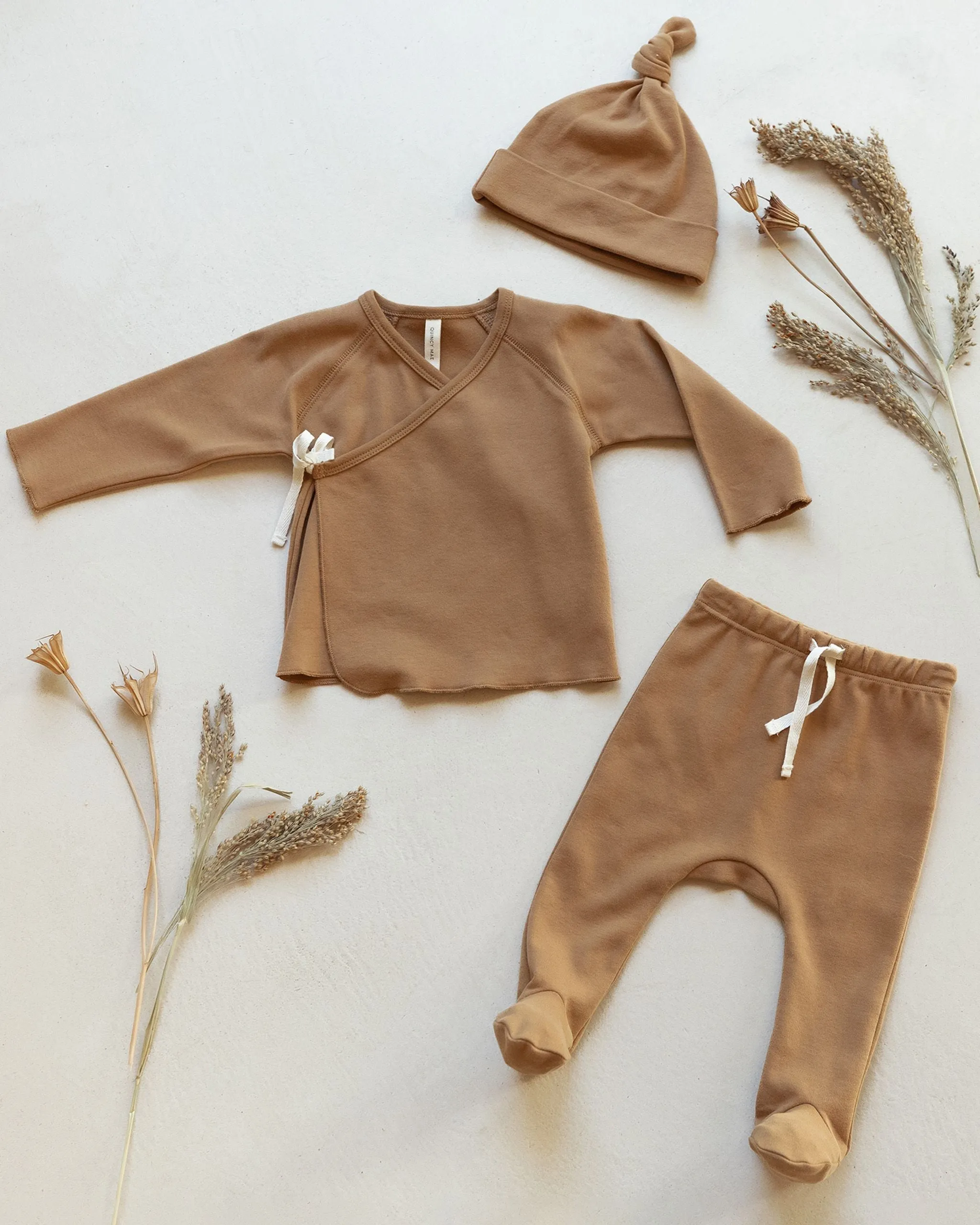 Wrap Top   Footed Pant Set || Golden
