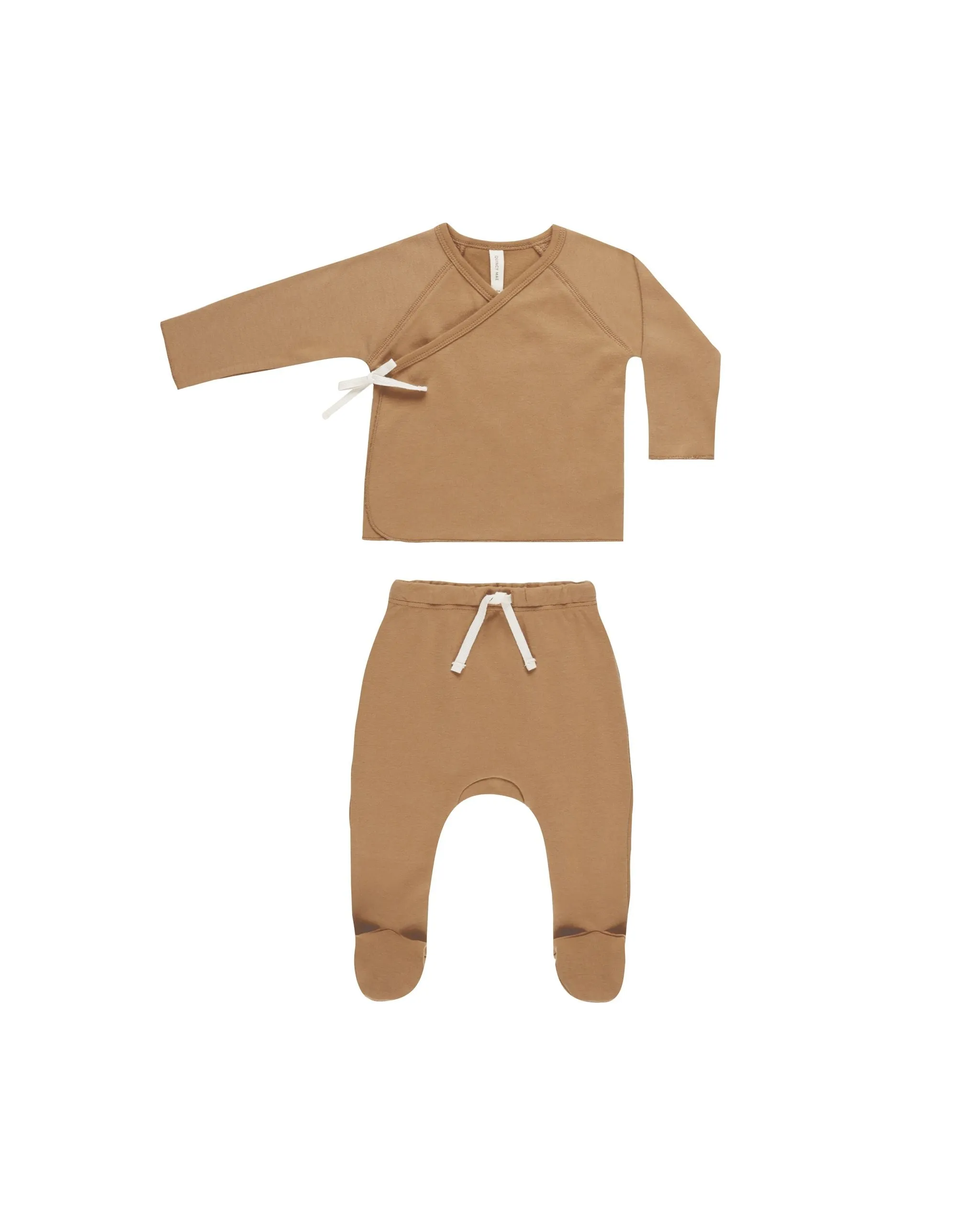 Wrap Top   Footed Pant Set || Golden